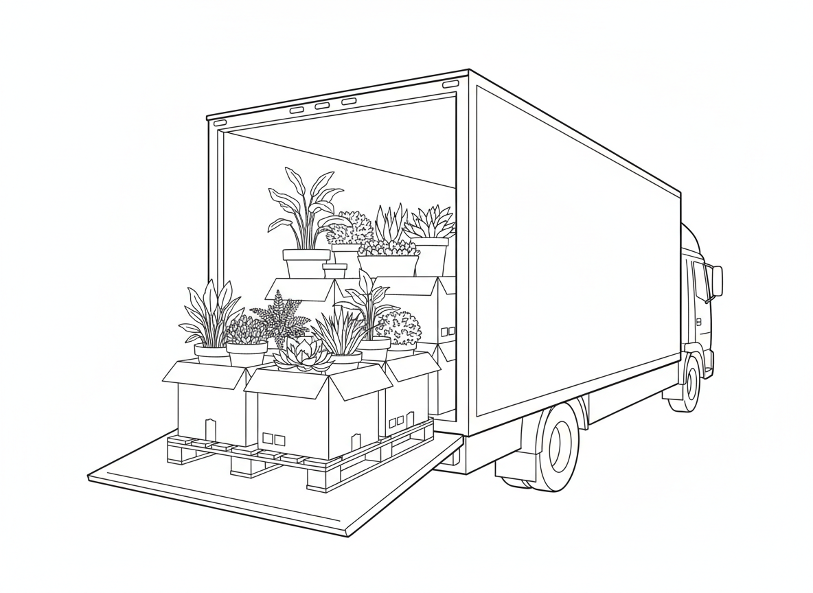 Doos met planten