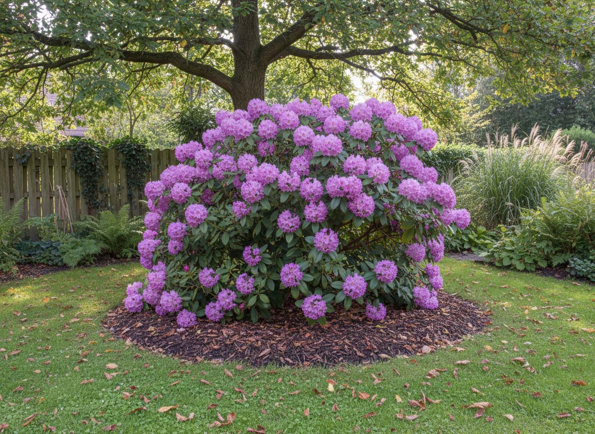 Uitgebloeide rododendronbloemen verwijderen voor nieuwe knoppen